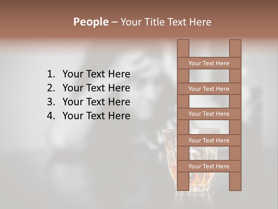 Upset People Table PowerPoint Template