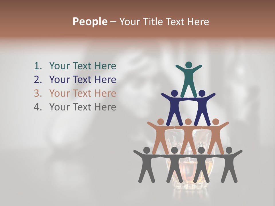 Upset People Table PowerPoint Template
