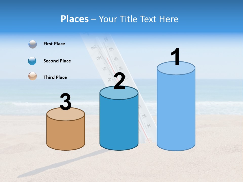 Beach Sand Sign PowerPoint Template