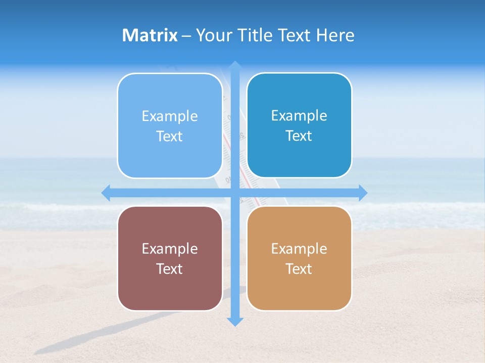 Beach Sand Sign PowerPoint Template