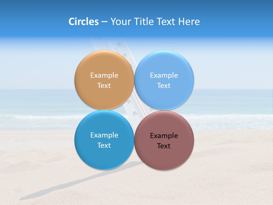 Beach Sand Sign PowerPoint Template