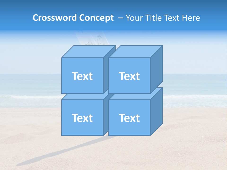 Beach Sand Sign PowerPoint Template