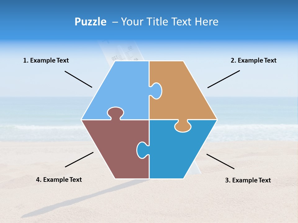 Beach Sand Sign PowerPoint Template