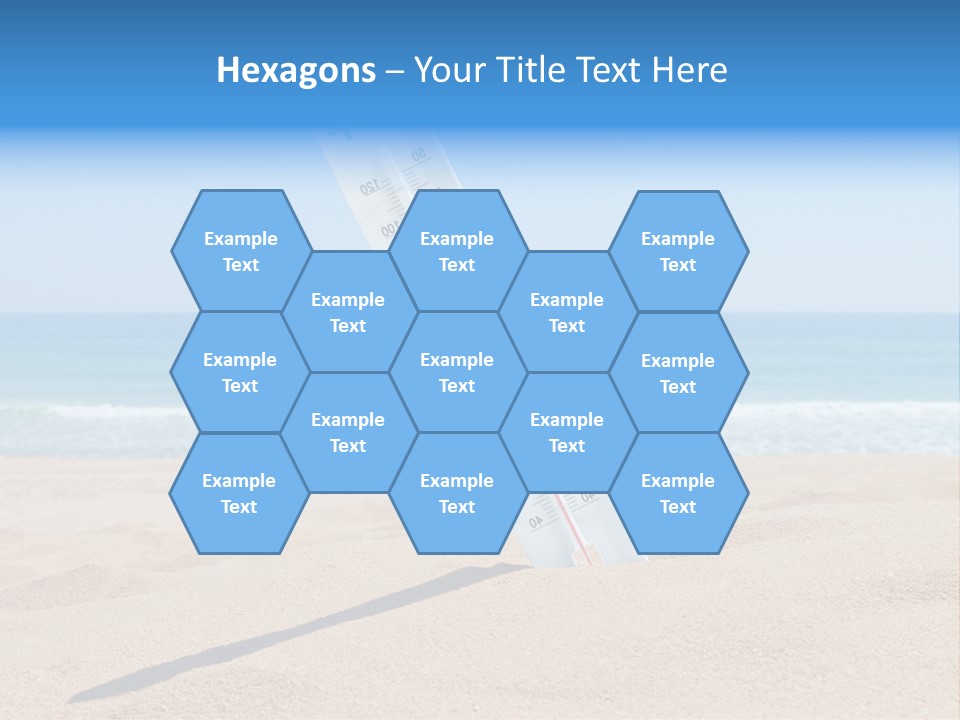 Beach Sand Sign PowerPoint Template