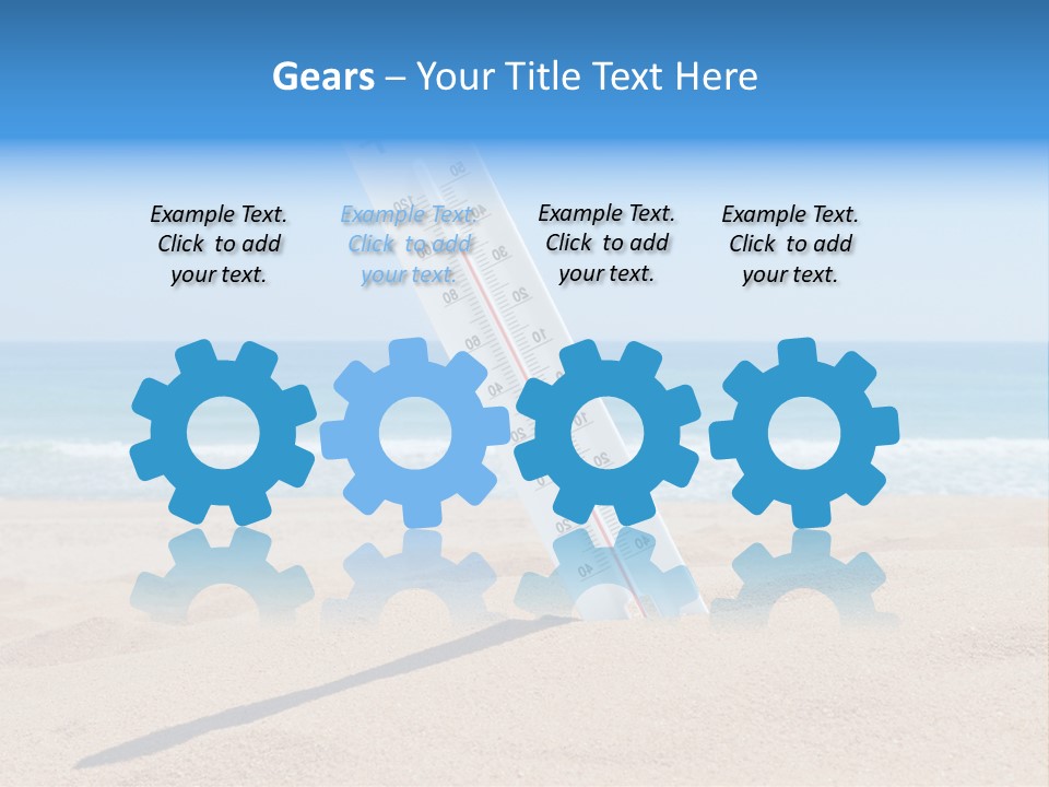 Beach Sand Sign PowerPoint Template