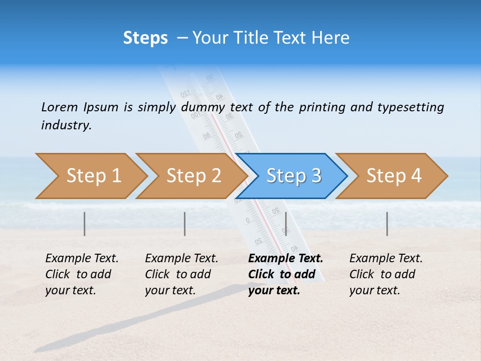 Beach Sand Sign PowerPoint Template