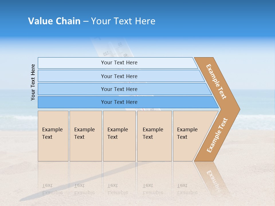 Beach Sand Sign PowerPoint Template