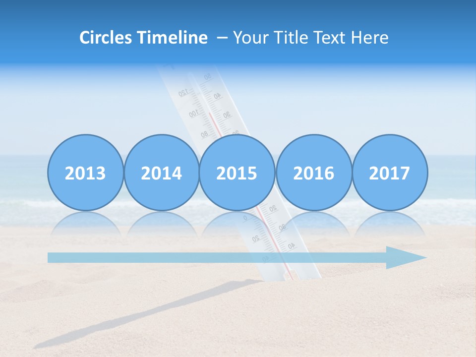 Beach Sand Sign PowerPoint Template