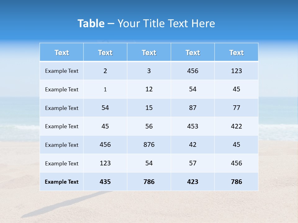 Beach Sand Sign PowerPoint Template