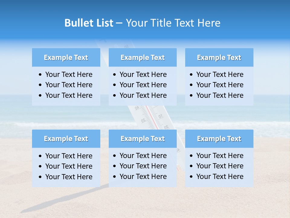 Beach Sand Sign PowerPoint Template