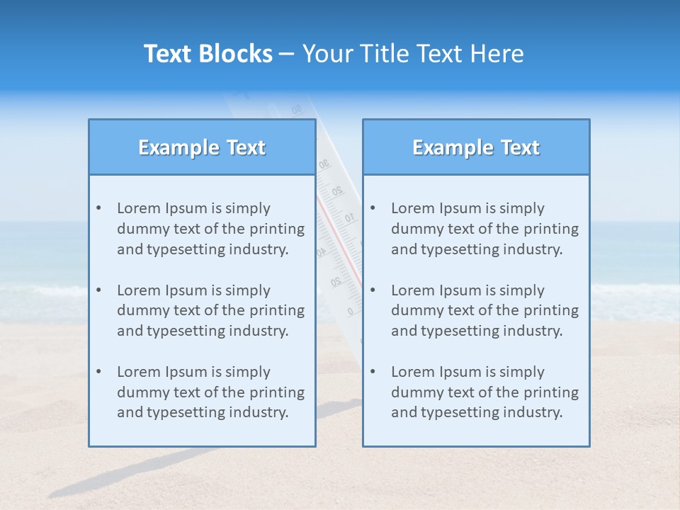 Beach Sand Sign PowerPoint Template