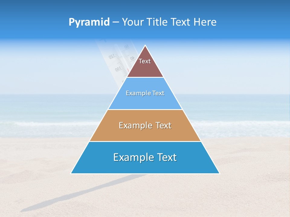 Beach Sand Sign PowerPoint Template