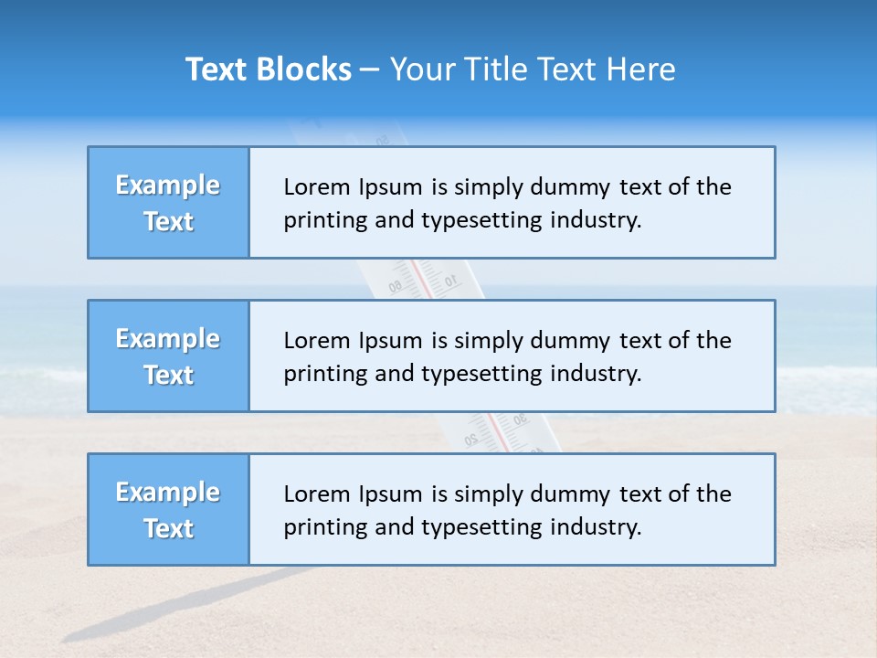Beach Sand Sign PowerPoint Template