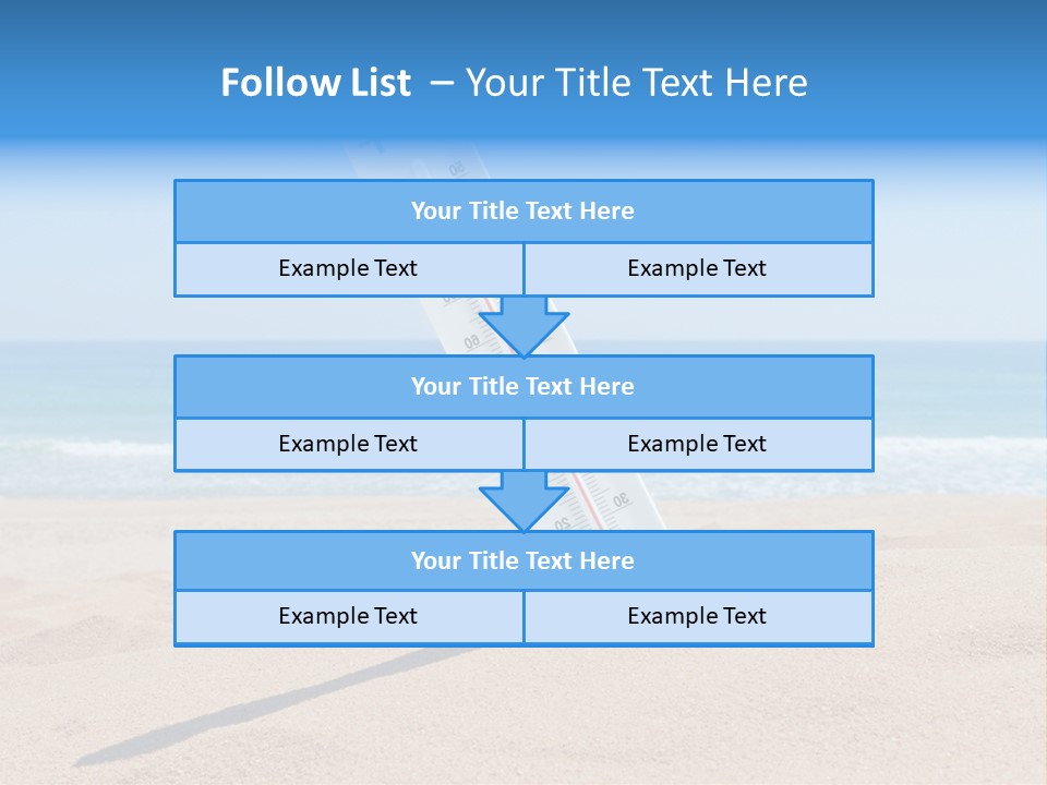 Beach Sand Sign PowerPoint Template