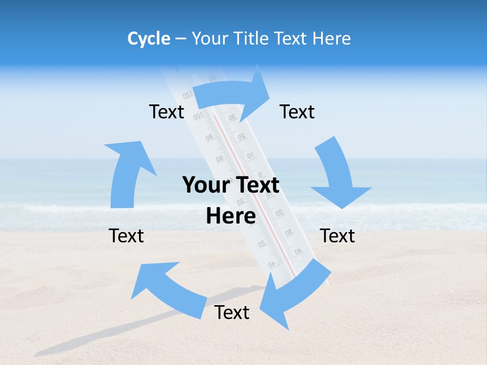 Beach Sand Sign PowerPoint Template