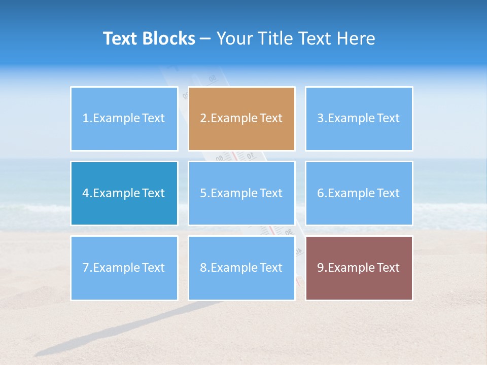 Beach Sand Sign PowerPoint Template