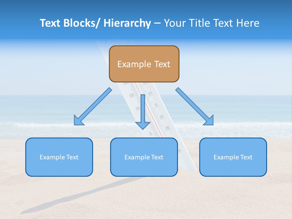 Beach Sand Sign PowerPoint Template