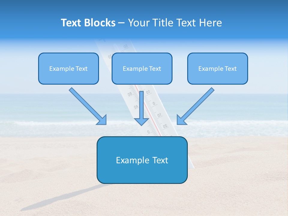 Beach Sand Sign PowerPoint Template