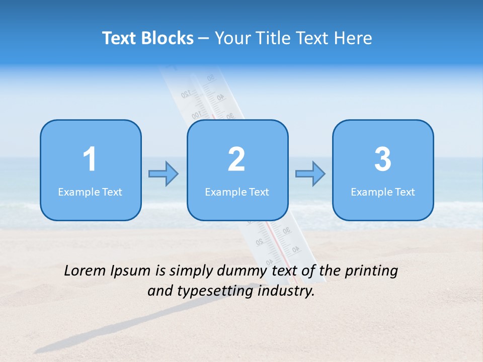 Beach Sand Sign PowerPoint Template