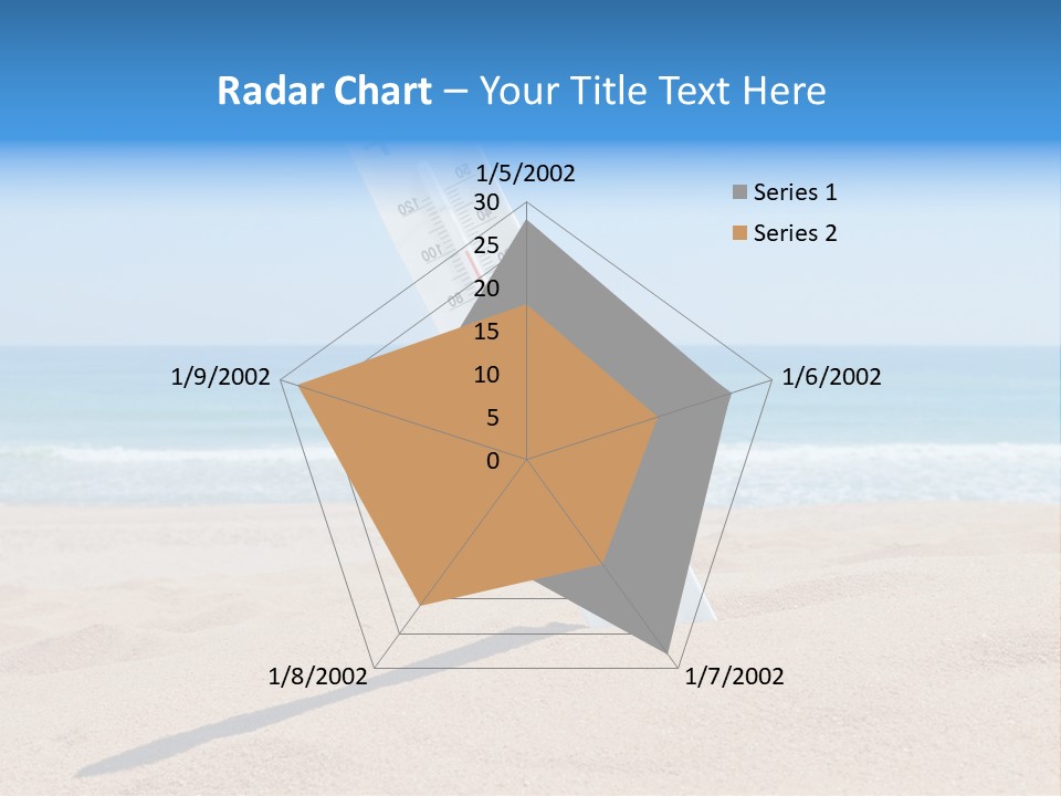 Beach Sand Sign PowerPoint Template