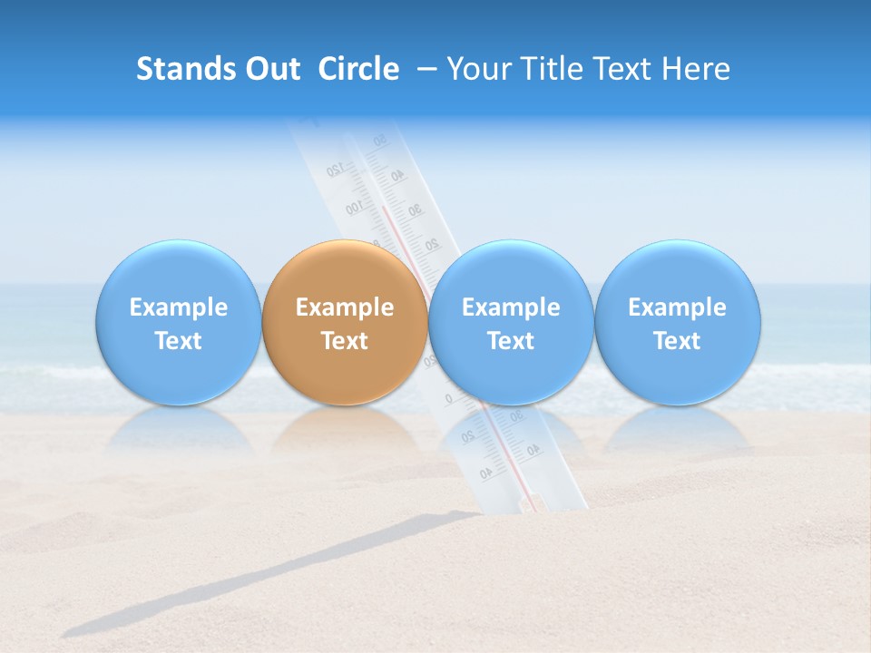 Beach Sand Sign PowerPoint Template