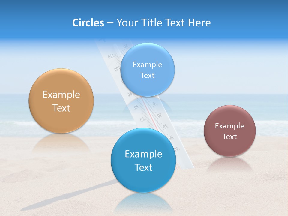 Beach Sand Sign PowerPoint Template