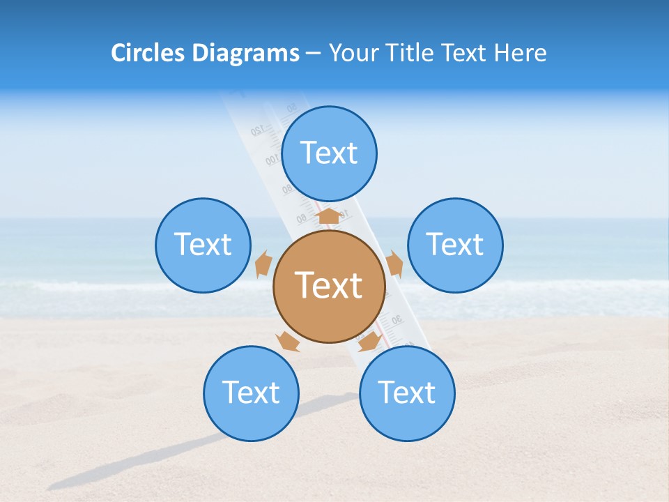 Beach Sand Sign PowerPoint Template