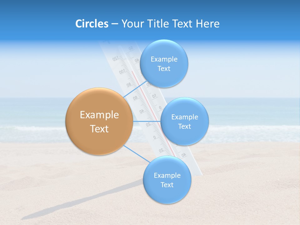 Beach Sand Sign PowerPoint Template