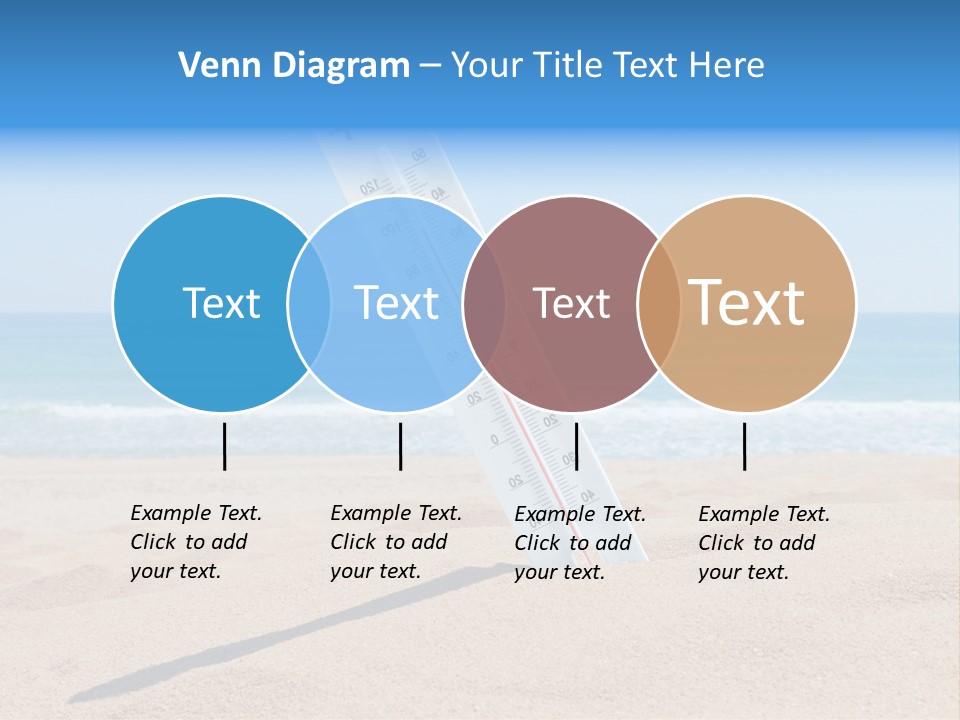 Beach Sand Sign PowerPoint Template