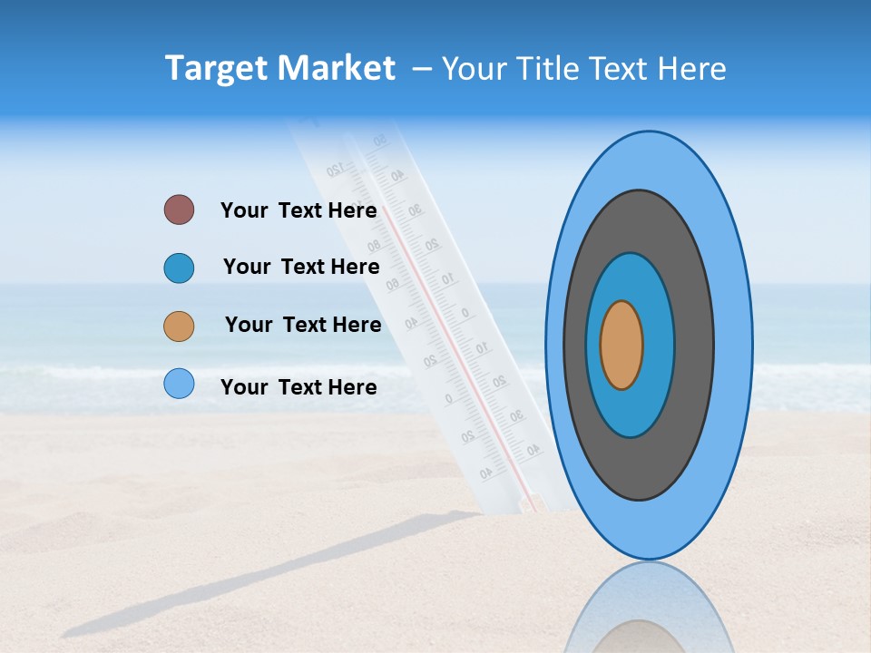 Beach Sand Sign PowerPoint Template