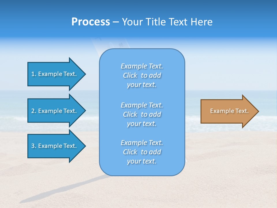 Beach Sand Sign PowerPoint Template