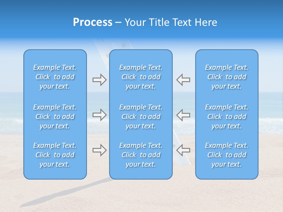 Beach Sand Sign PowerPoint Template