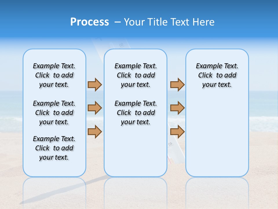 Beach Sand Sign PowerPoint Template