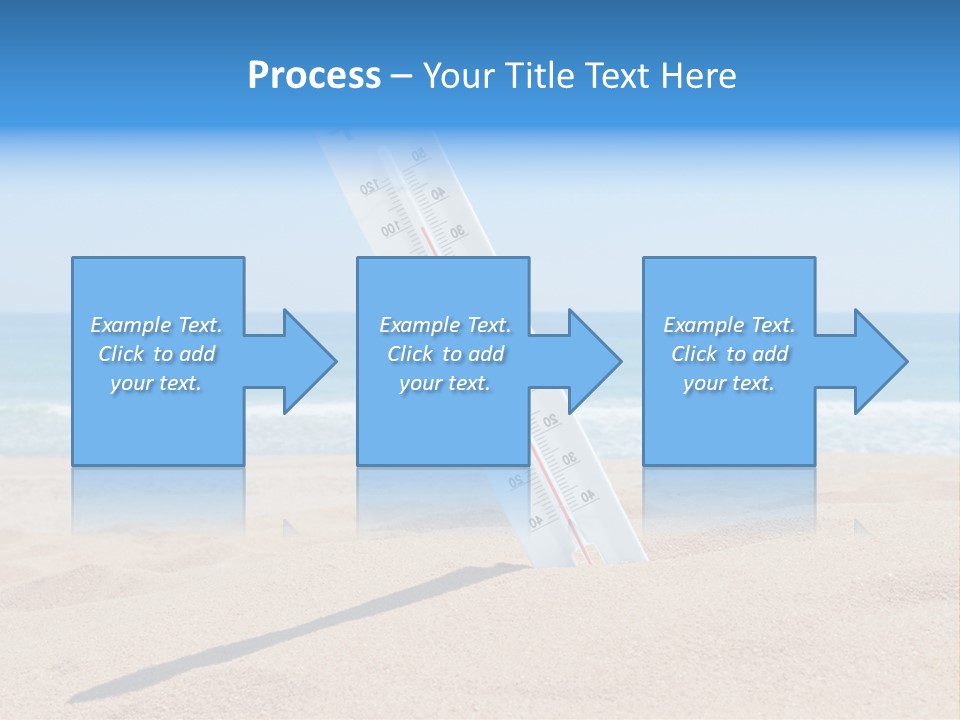 Beach Sand Sign PowerPoint Template