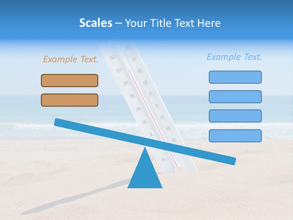 Beach Sand Sign PowerPoint Template