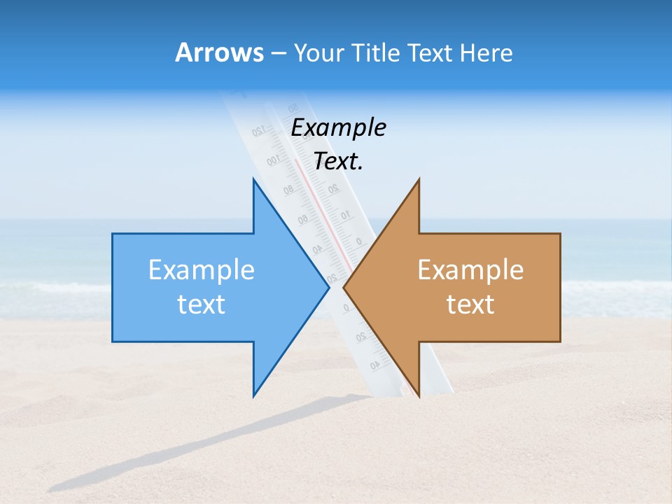 Beach Sand Sign PowerPoint Template