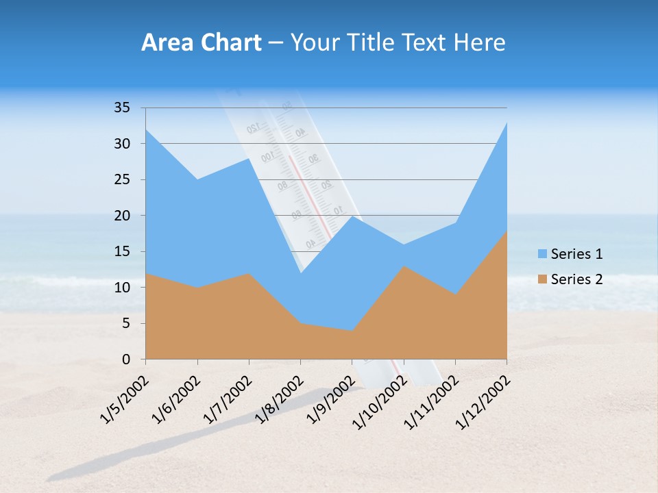 Beach Sand Sign PowerPoint Template