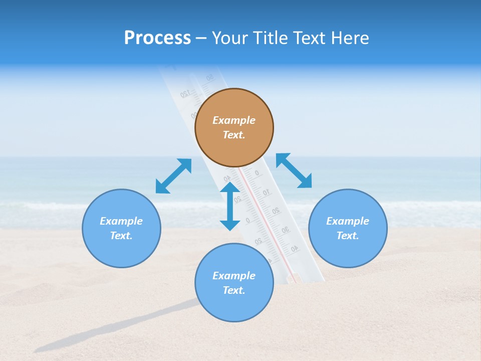 Beach Sand Sign PowerPoint Template