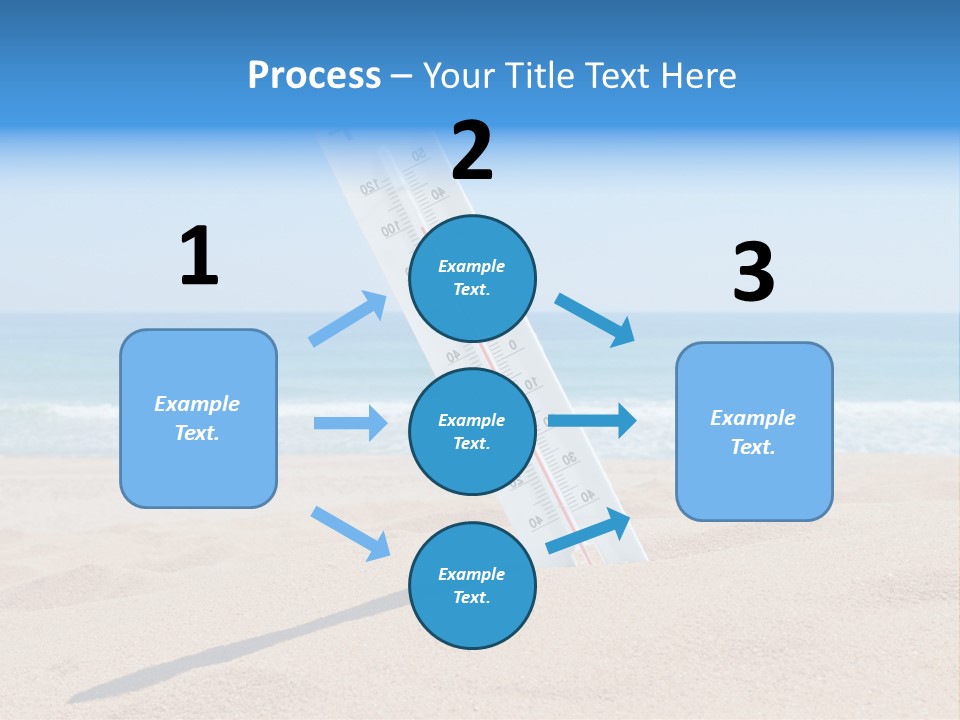 Beach Sand Sign PowerPoint Template