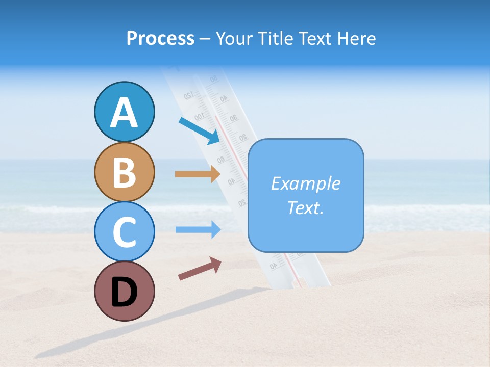 Beach Sand Sign PowerPoint Template