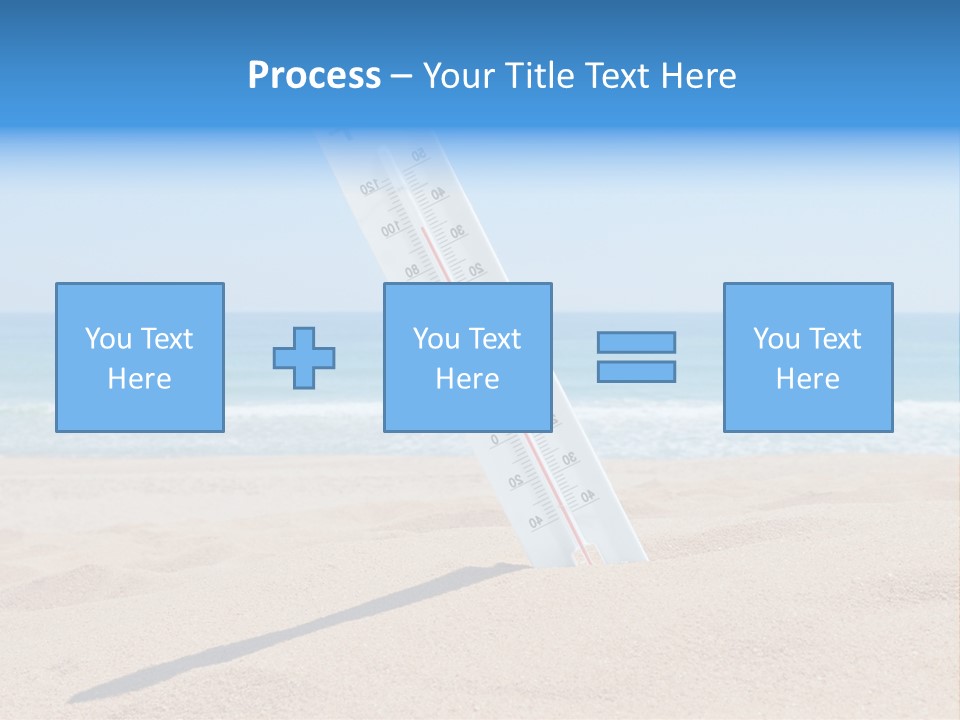 Beach Sand Sign PowerPoint Template