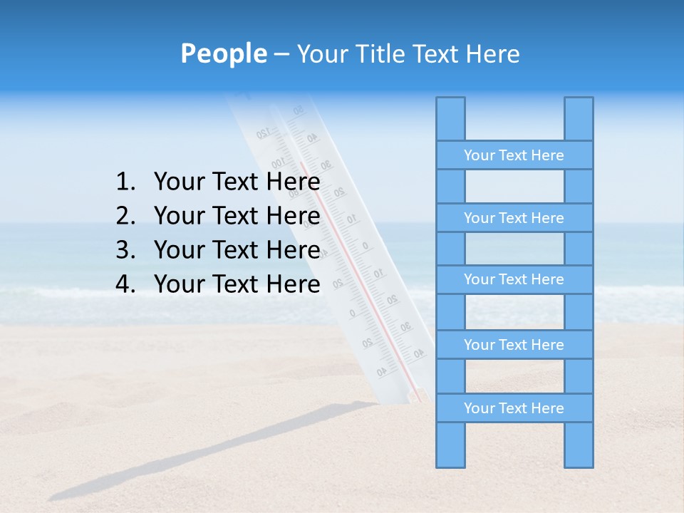 Beach Sand Sign PowerPoint Template