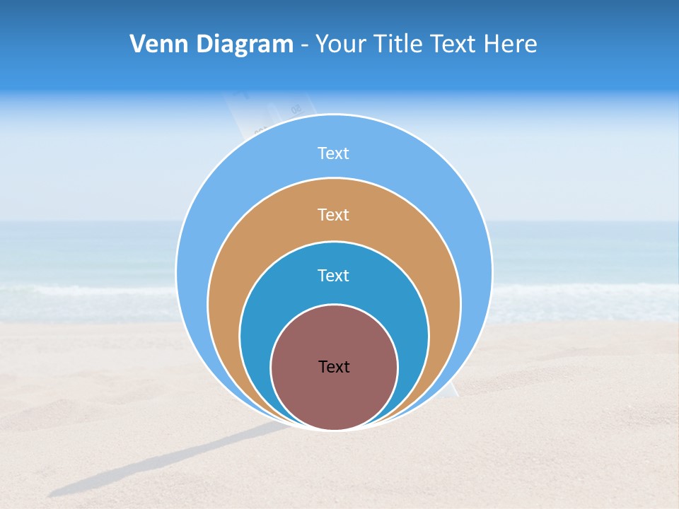 Beach Sand Sign PowerPoint Template