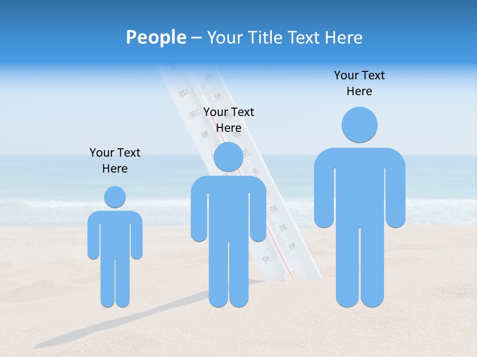 Beach Sand Sign PowerPoint Template