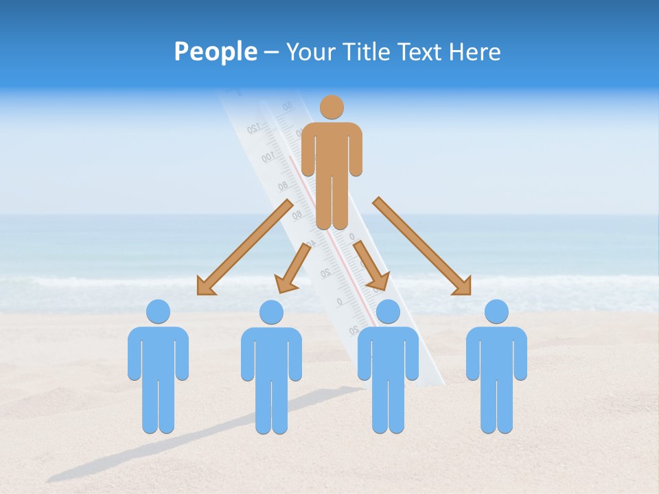 Beach Sand Sign PowerPoint Template