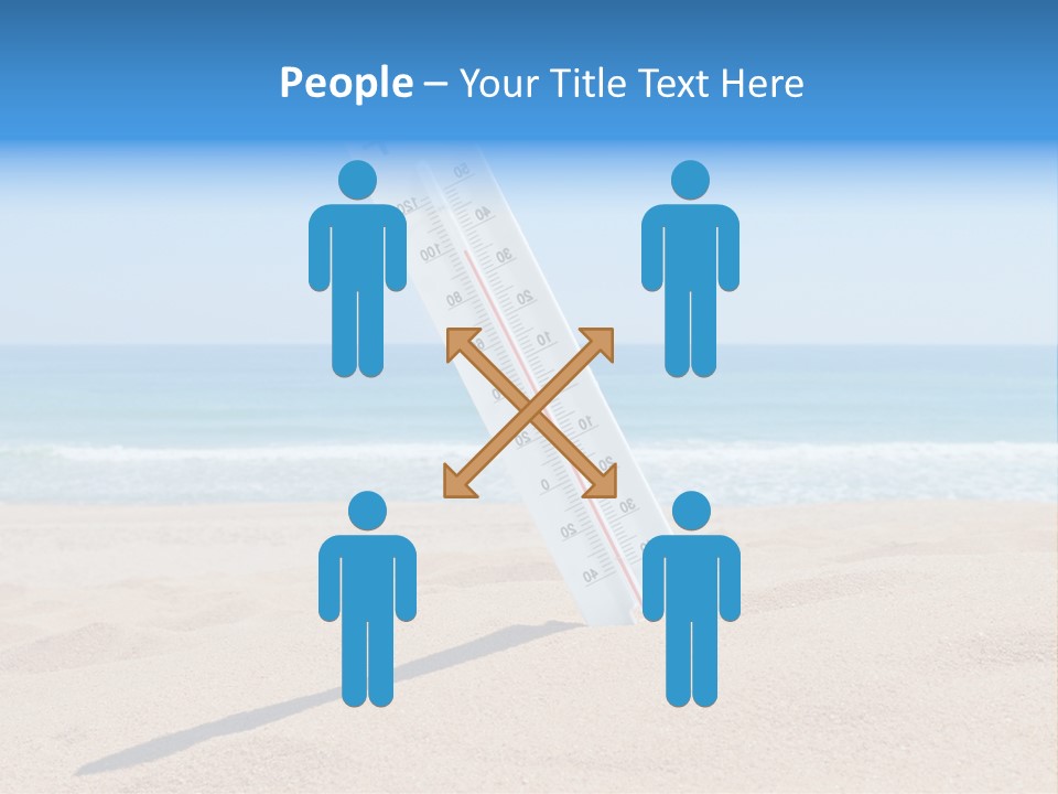 Beach Sand Sign PowerPoint Template