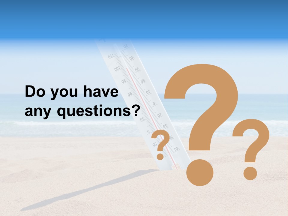 Beach Sand Sign PowerPoint Template