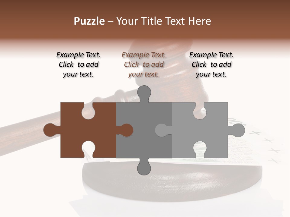 Proceeding Law Wood PowerPoint Template