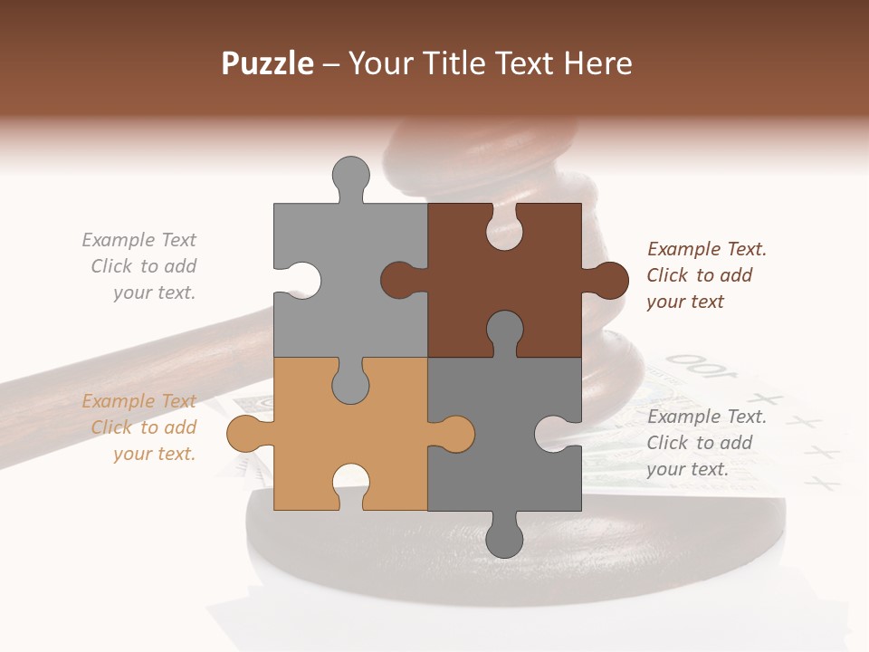 Proceeding Law Wood PowerPoint Template