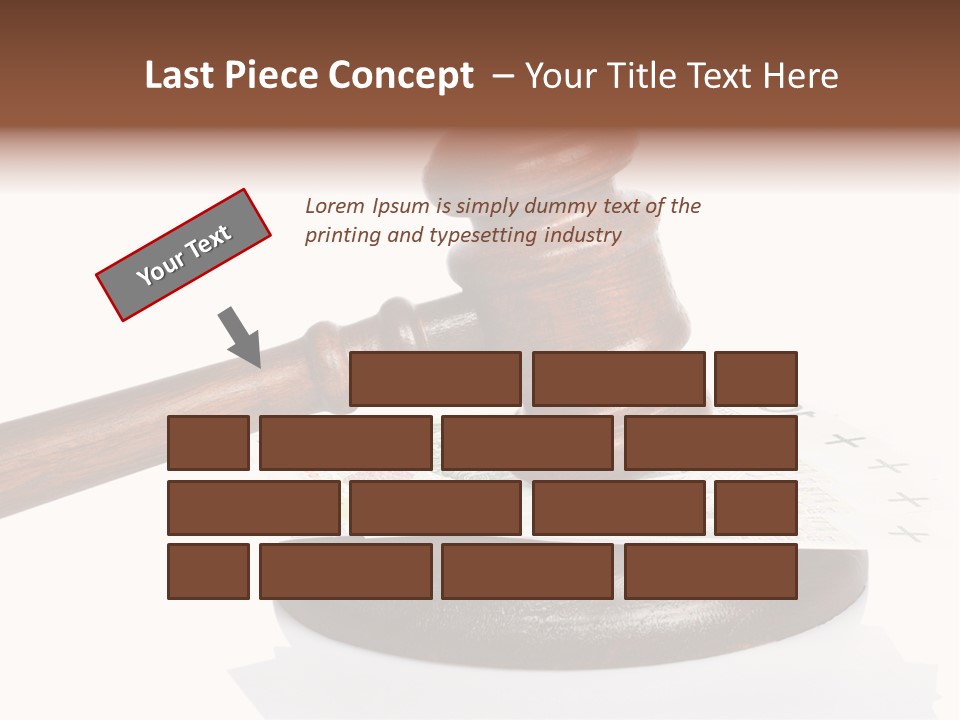 Proceeding Law Wood PowerPoint Template